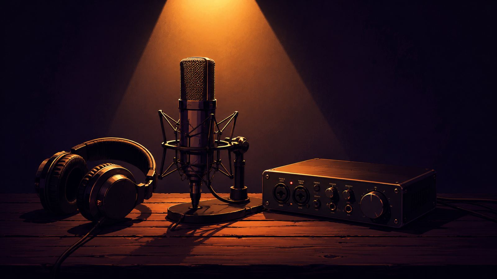 Gear Room — instruments and equipment in warm light