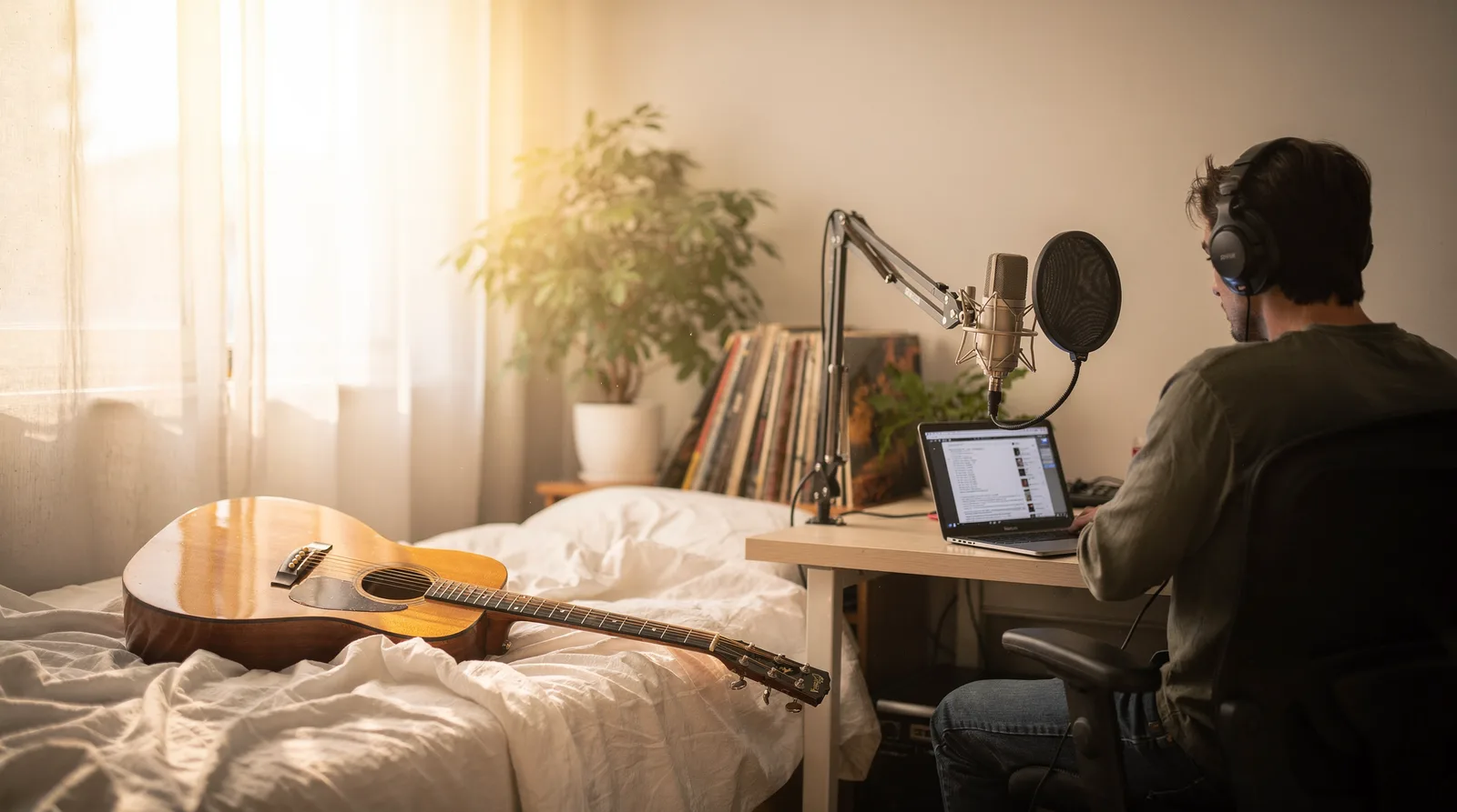 A home studio in full daylight